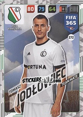 Sticker Tomasz Jodłowiec - FIFA 365: 2017-2018. Adrenalyn XL - Nordic edition n. 272 - Panini