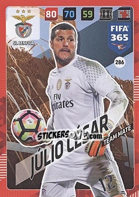 Sticker Júlio César - FIFA 365: 2017-2018. Adrenalyn XL - Nordic edition - Panini