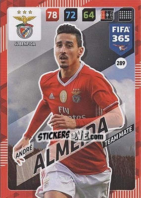 Sticker André Almeida - FIFA 365: 2017-2018. Adrenalyn XL - Nordic edition - Panini