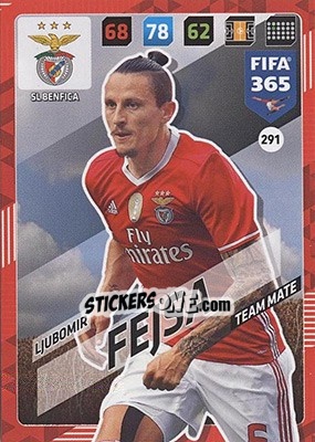 Sticker Ljubomir Fejsa - FIFA 365: 2017-2018. Adrenalyn XL - Nordic edition n. 291 - Panini