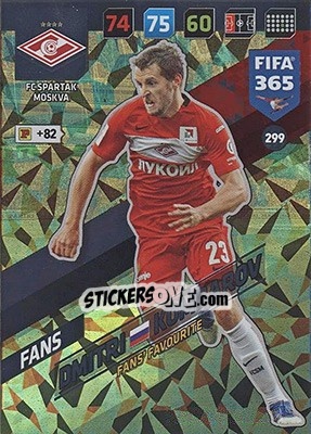 Sticker Dmitri Kombarov - FIFA 365: 2017-2018. Adrenalyn XL - Nordic edition n. 299 - Panini