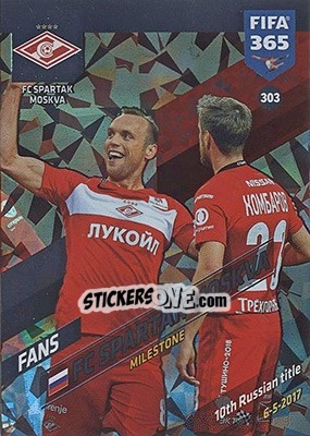 Sticker FC Spartak Moskva - FIFA 365: 2017-2018. Adrenalyn XL - Nordic edition n. 303 - Panini
