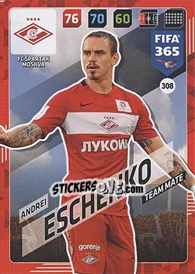 Sticker Andrei Eschenko - FIFA 365: 2017-2018. Adrenalyn XL - Nordic edition - Panini