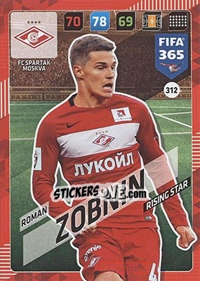 Sticker Roman Zobnin - FIFA 365: 2017-2018. Adrenalyn XL - Nordic edition n. 312 - Panini