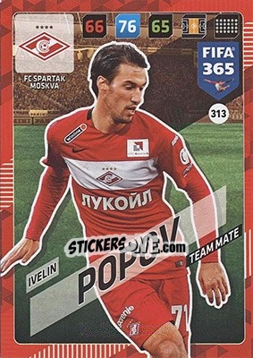 Sticker Ivelin Popov - FIFA 365: 2017-2018. Adrenalyn XL - Nordic edition n. 313 - Panini