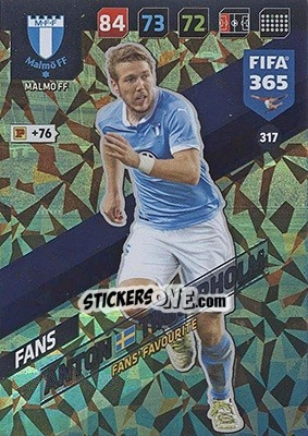 Sticker Anton Tinnerholm - FIFA 365: 2017-2018. Adrenalyn XL - Nordic edition n. 317 - Panini