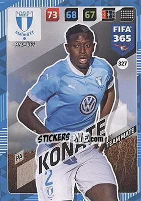 Sticker Pa Konate - FIFA 365: 2017-2018. Adrenalyn XL - Nordic edition n. 327 - Panini
