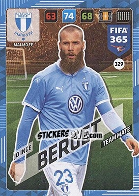 Cromo Jo Inge Berget - FIFA 365: 2017-2018. Adrenalyn XL - Nordic edition n. 329 - Panini