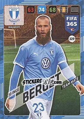 Figurina Jo Inge Berget - FIFA 365: 2017-2018. Adrenalyn XL - Nordic edition - Panini