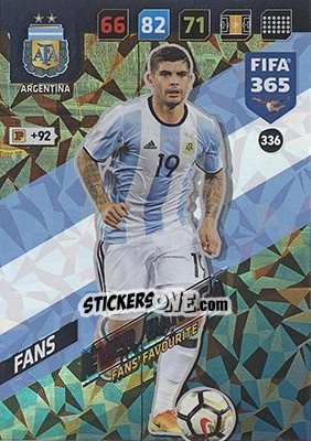 Sticker Éver Banega - FIFA 365: 2017-2018. Adrenalyn XL - Nordic edition n. 336 - Panini
