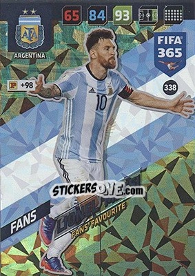 Sticker Lionel Messi - FIFA 365: 2017-2018. Adrenalyn XL - Nordic edition - Panini