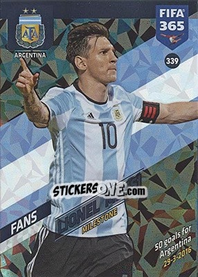 Sticker Lionel Messi - FIFA 365: 2017-2018. Adrenalyn XL - Nordic edition n. 339 - Panini