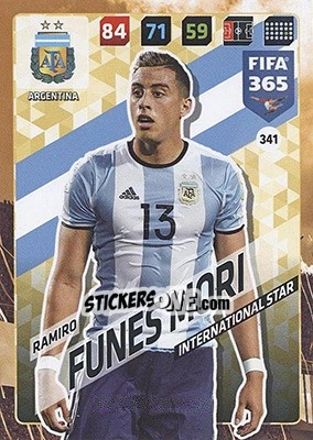 Sticker Ramiro Funes Mori - FIFA 365: 2017-2018. Adrenalyn XL - Nordic edition n. 341 - Panini
