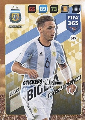 Figurina Lucas Biglia - FIFA 365: 2017-2018. Adrenalyn XL - Nordic edition - Panini