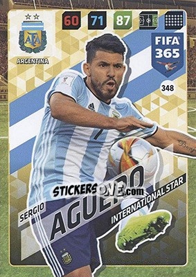 Sticker Sergio Agüero - FIFA 365: 2017-2018. Adrenalyn XL - Nordic edition - Panini