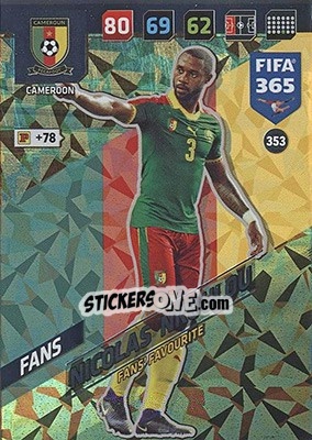 Sticker Nicolas Nkoulou - FIFA 365: 2017-2018. Adrenalyn XL - Nordic edition - Panini