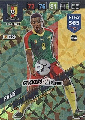 Sticker Benjamin Moukandjo - FIFA 365: 2017-2018. Adrenalyn XL - Nordic edition n. 354 - Panini