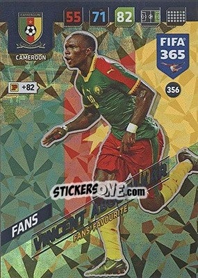 Sticker Vincent Aboubakar - FIFA 365: 2017-2018. Adrenalyn XL - Nordic edition n. 356 - Panini