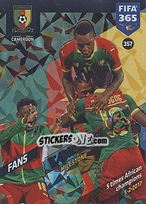 Sticker Cameroon - FIFA 365: 2017-2018. Adrenalyn XL - Nordic edition n. 357 - Panini