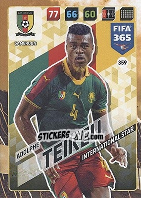 Sticker Adolphe Teikeu - FIFA 365: 2017-2018. Adrenalyn XL - Nordic edition - Panini