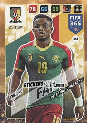 Sticker Collins Fai - FIFA 365: 2017-2018. Adrenalyn XL - Nordic edition n. 361 - Panini