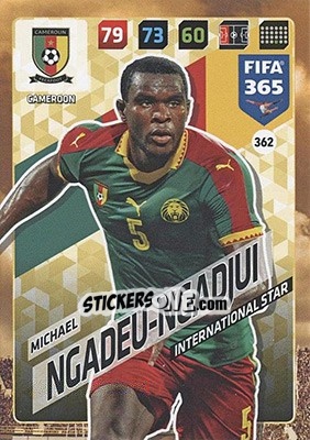 Sticker Michael Ngadeu-Ngadjui - FIFA 365: 2017-2018. Adrenalyn XL - Nordic edition - Panini