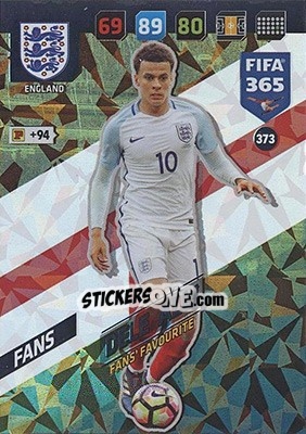 Sticker Dele Alli - FIFA 365: 2017-2018. Adrenalyn XL - Nordic edition n. 373 - Panini