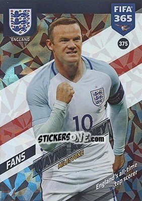 Sticker Wayne Rooney - FIFA 365: 2017-2018. Adrenalyn XL - Nordic edition n. 375 - Panini