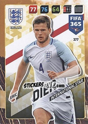 Sticker Eric Dier - FIFA 365: 2017-2018. Adrenalyn XL - Nordic edition n. 377 - Panini