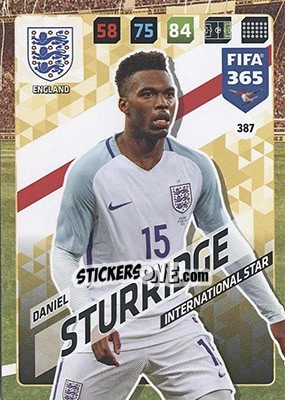 Sticker Daniel Sturridge - FIFA 365: 2017-2018. Adrenalyn XL - Nordic edition n. 387 - Panini