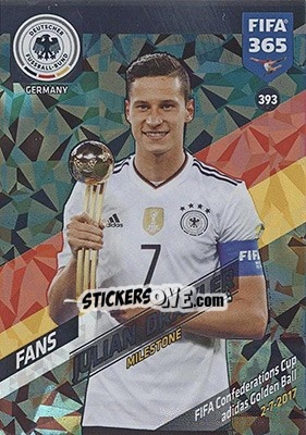 Sticker Julian Draxler - FIFA 365: 2017-2018. Adrenalyn XL - Nordic edition n. 393 - Panini