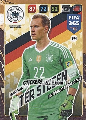 Cromo Marc-André ter Stegen - FIFA 365: 2017-2018. Adrenalyn XL - Nordic edition n. 394 - Panini