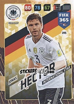 Sticker Jonas Hector - FIFA 365: 2017-2018. Adrenalyn XL - Nordic edition - Panini