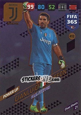 Sticker Gianluigi Buffon - FIFA 365: 2017-2018. Adrenalyn XL - Nordic edition n. 412 - Panini