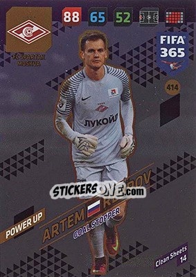 Sticker Artem Rebrov - FIFA 365: 2017-2018. Adrenalyn XL - Nordic edition n. 414 - Panini