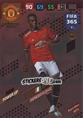 Sticker Eric Bailly - FIFA 365: 2017-2018. Adrenalyn XL - Nordic edition n. 415 - Panini