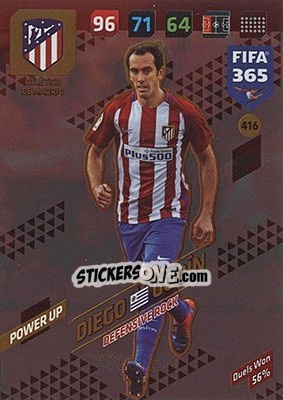 Sticker Diego Godin - FIFA 365: 2017-2018. Adrenalyn XL - Nordic edition n. 416 - Panini