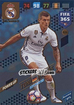 Sticker Toni Kroos - FIFA 365: 2017-2018. Adrenalyn XL - Nordic edition n. 426 - Panini