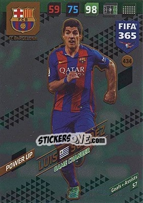 Sticker Luis Suárez - FIFA 365: 2017-2018. Adrenalyn XL - Nordic edition n. 434 - Panini