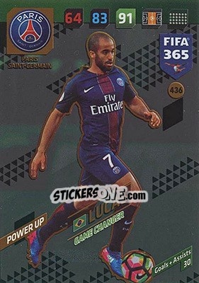 Sticker Lucas Moura - FIFA 365: 2017-2018. Adrenalyn XL - Nordic edition n. 436 - Panini