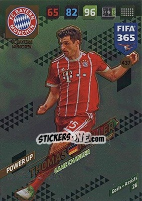 Sticker Thomas Müller - FIFA 365: 2017-2018. Adrenalyn XL - Nordic edition n. 437 - Panini