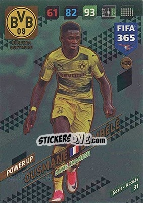Sticker Ousmane Dembélé - FIFA 365: 2017-2018. Adrenalyn XL - Nordic edition n. 438 - Panini