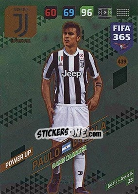 Sticker Paulo Dybala - FIFA 365: 2017-2018. Adrenalyn XL - Nordic edition n. 439 - Panini