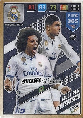 Sticker Marcelo / Casemiro - FIFA 365: 2017-2018. Adrenalyn XL - Nordic edition n. 454 - Panini