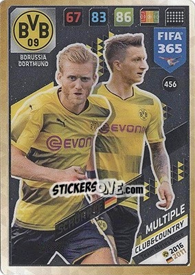 Sticker André Schürrle / Marco Reus - FIFA 365: 2017-2018. Adrenalyn XL - Nordic edition n. 456 - Panini