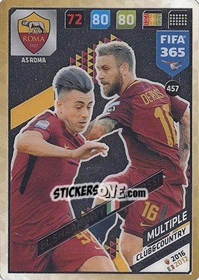 Sticker Stephan El Shaarawy / Daniele De Rossi - FIFA 365: 2017-2018. Adrenalyn XL - Nordic edition n. 457 - Panini