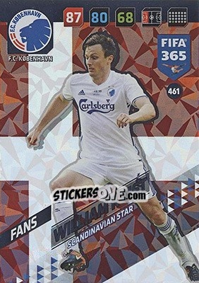 Sticker William Kvist - FIFA 365: 2017-2018. Adrenalyn XL - Nordic edition n. 461 - Panini