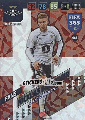 Sticker Nicklas Bendtner - FIFA 365: 2017-2018. Adrenalyn XL - Nordic edition n. 465 - Panini