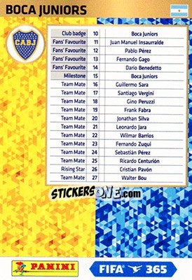 Sticker Boca Juniors - FIFA 365: 2017-2018. Adrenalyn XL - Nordic edition - Panini