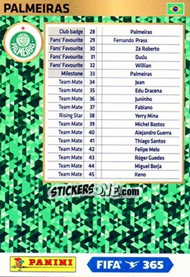 Sticker Palmeiras - FIFA 365: 2017-2018. Adrenalyn XL - Nordic edition n. div3 - Panini